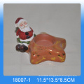 Wholesale ceramic Christmas Santa candle holder